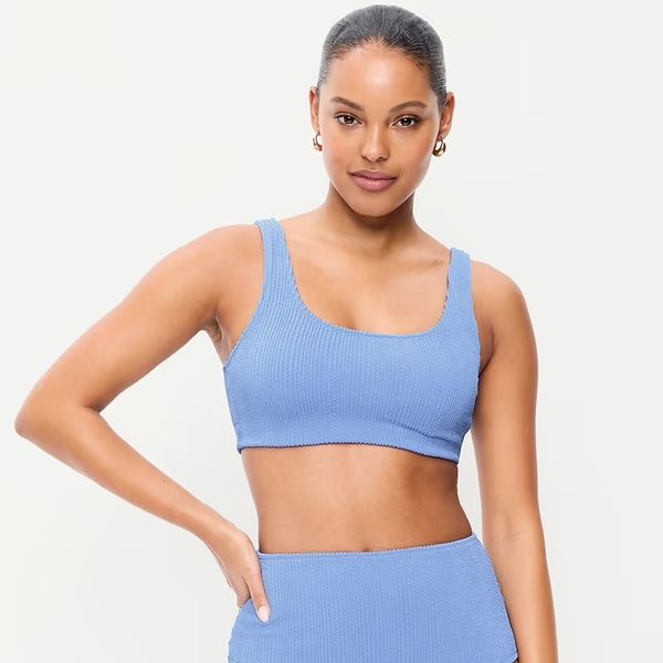 Old Navy Ribbed Scoop-Neck Swim Top