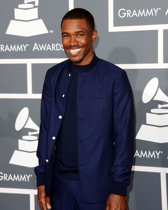 Singer Frank Ocean arrives at the 55th Annual GRAMMY Awards at Staples Center on February 10, 2013 in Los Angeles, California.