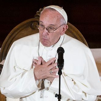 Pope Francis Visits Saint Charles Borromeo Seminary To Address International Bishops