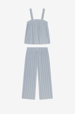 LAKE Pajamas DreamModal Daydream Pants Set in Fog Beacon Stripe