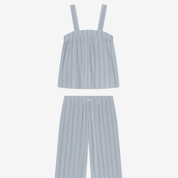 LAKE Pajamas DreamModal Daydream Pants Set in Fog Beacon Stripe