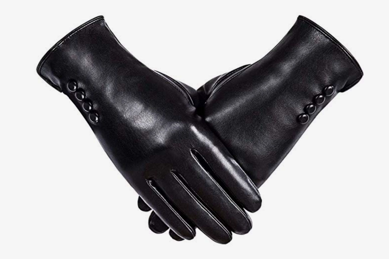 New Ladies Bow Leather Gloves Large Touch Screen Winter Thermal Warmth Hot Cold 