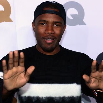 Frank Ocean poses on arrival for the GQ Men of the Year Party at Chateau Marmont on Sunset Blvd., in Hollywood, California, on November 13, 2012. 