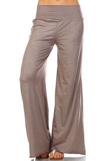 Simplicitie Wide Leg Palazzo Pants, Grey