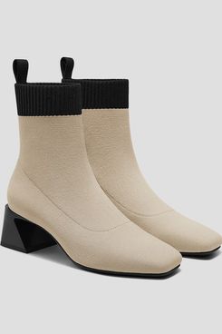 knee length dresses for ladies White Platform Ankle Boots - All Boots