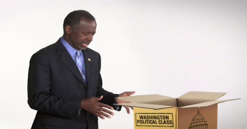 Ben Carson Is Literally 'Outside the Box' in New TV Commercial.