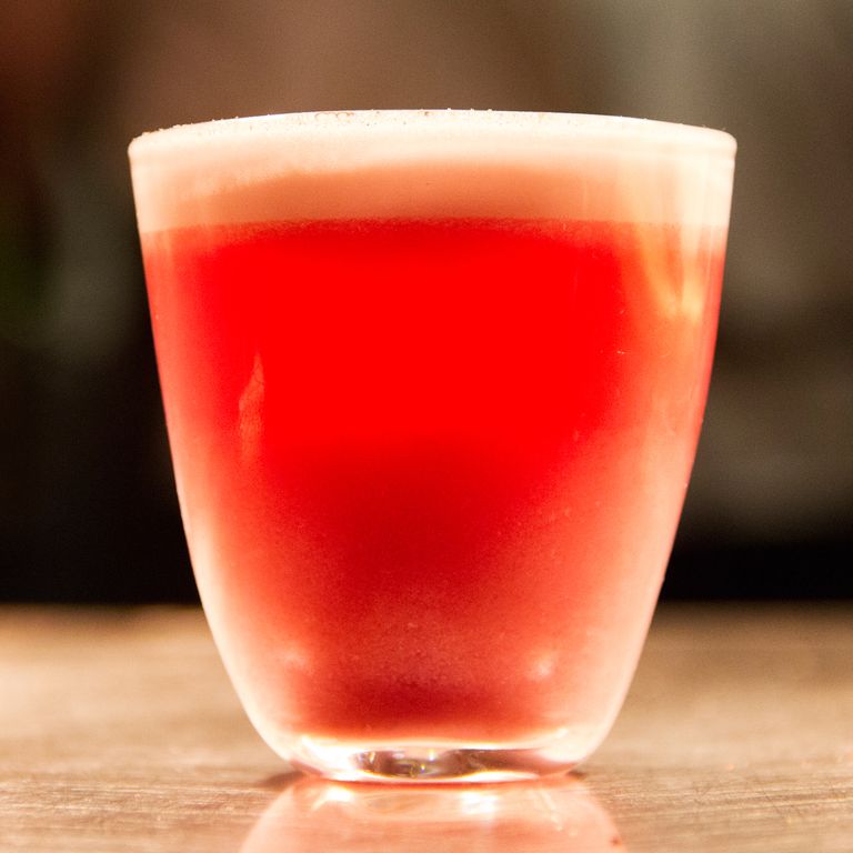 Purple-potato purée is the base for the Flying Purple Pisco.