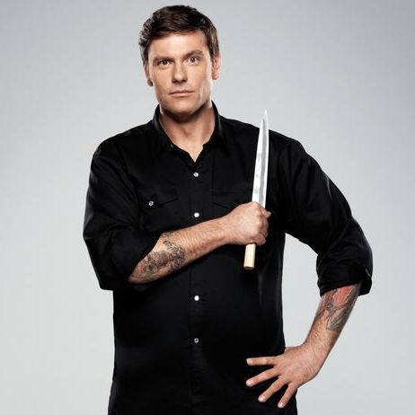 With one swift pull of the knife, Chuck Hughes accidentally cut off his own arm.