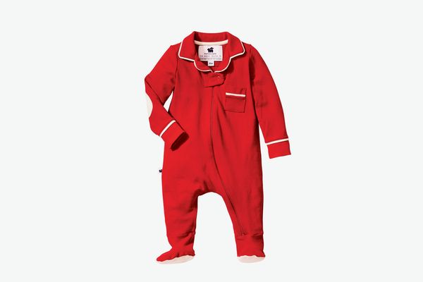Maisonette Paper Cape Pajama Footie, Red