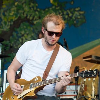 Bon Iver performing at the New Orleans Jazz and Heritage Festival in New Orleans, Louisiana on April 27, 2012