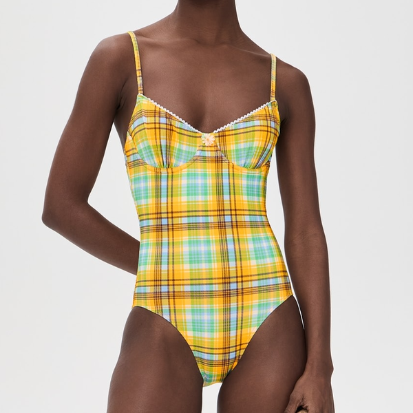 Solid & Striped Taylor One-Piece Swimsuit - Multi Plaid