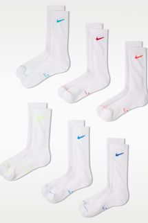 Nike Everyday Elevated Crew Socks - White - 6 Pairs