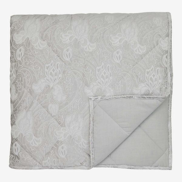 Sanderson Ashbee Kingsize Quilted Platinum Throw