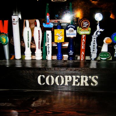 Beer taps at Cooper's Craft and Kitchen.