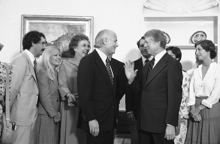 Con el presidente Carter en la Casa Blanca, 1978.