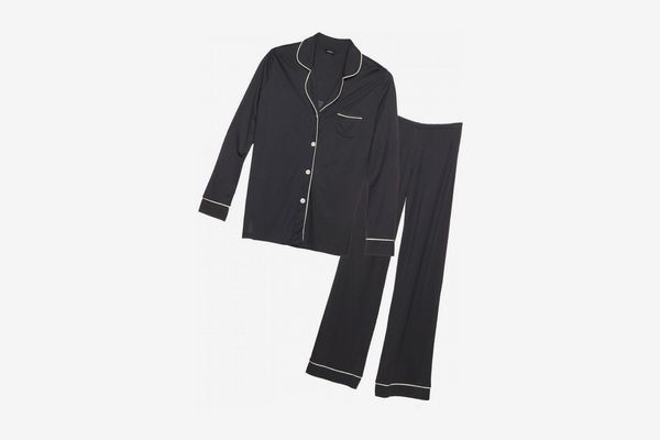 Cosabella Bella Satin-Trim Long-Sleeve Pajama Set