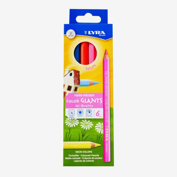 Lyra Color Giant Colored Pencils, Neon, 6.25mm, Lacquered
