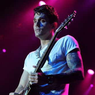 John Mayer performs live for fans at the 2014 Byron Bay Bluesfest on April 17, 2014 in Byron Bay, Australia. 