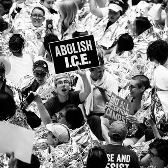 Protesters at the June 28 demonstration.