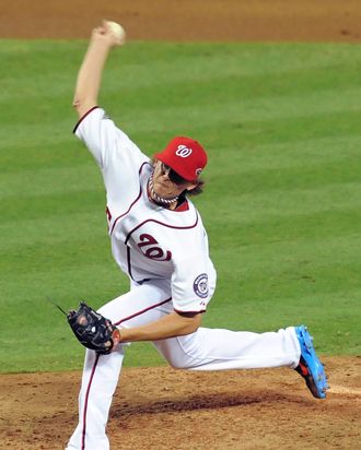 National League All-Star Tyler Clippard throws a pitch during the 82nd MLB All-Star Game.