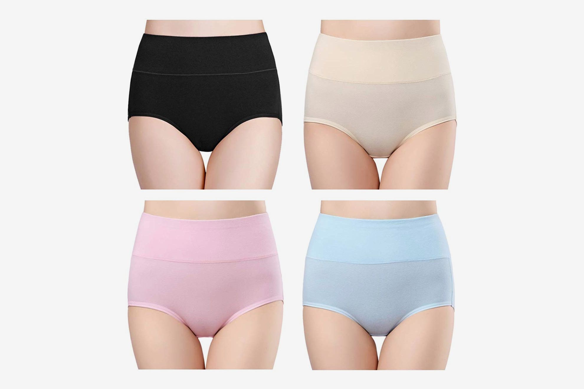 Women's Cotton Underwear,Plus Size Soft Underwear Women Briefs,Ladies High Waisted Comfy Breathable Underpants Panties Packs