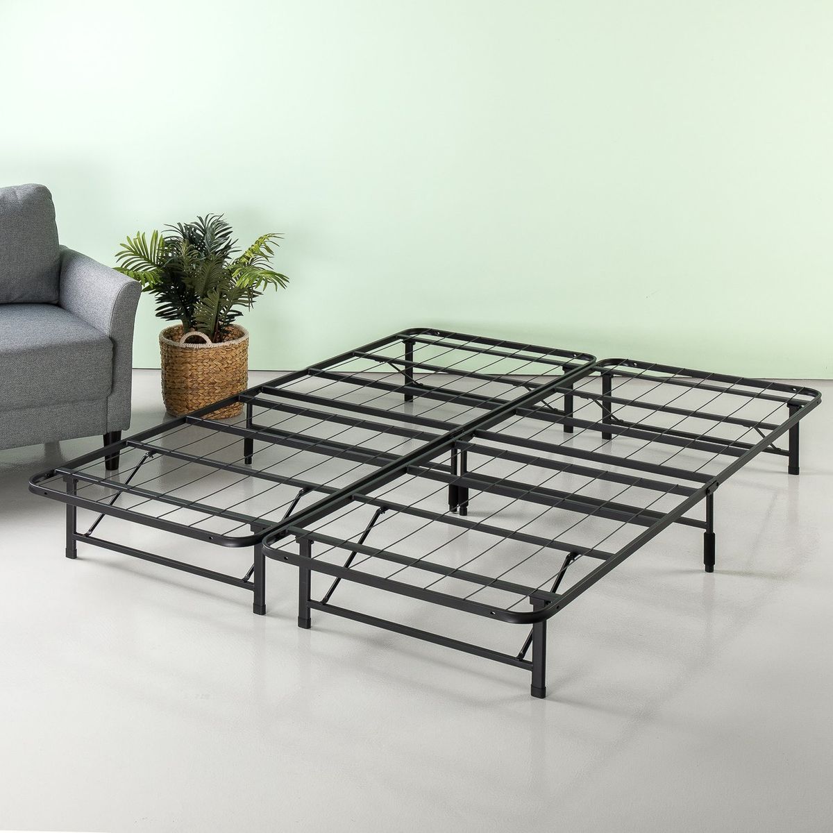 19 Best Metal Bed Frames 2020 The, Night Therapy Smart Base Steel Bed Frame Foundation Full