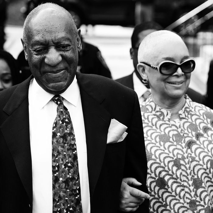 Bill and Camille Cosby arriving to his sexual assault trial in April.