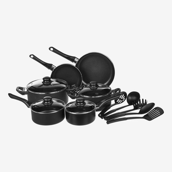 AmazonBasics 15-Piece Non-Stick Cookware Set