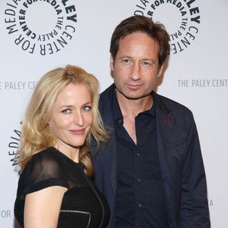 David Duchovny and Gillian Anderson attend 