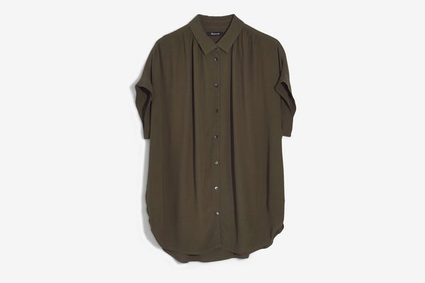 Madewell Central Drapey Shirt, Kale