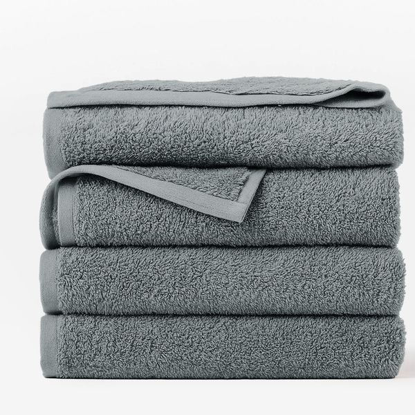Coyuchi Cloud Loom Organic Bath Towels, Set of 4