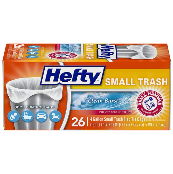 Hefty Flap Tie Small Trash Bags