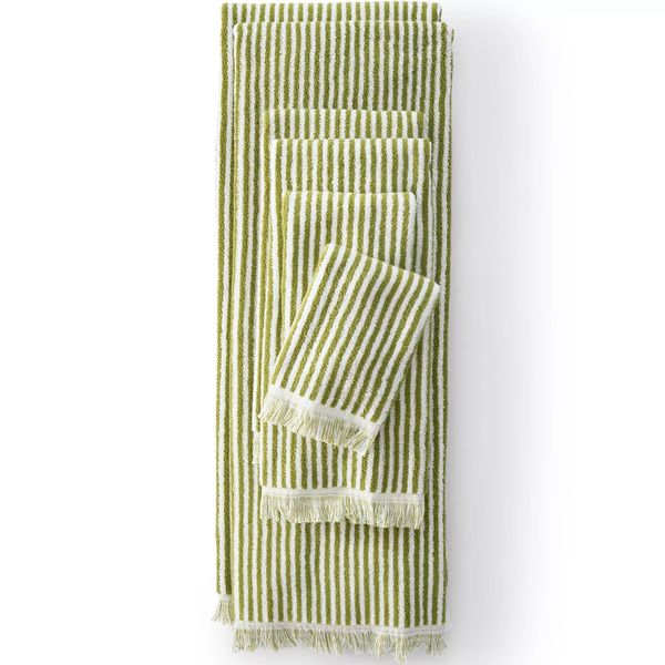 Lands’ End Cotton Yarn-Dyed Stripe 6-Piece Bath Towel Set