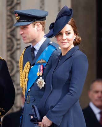 Kate Middleton, with child. 