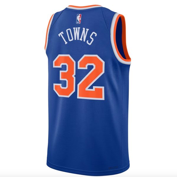 Unisex New York Knicks Karl-Anthony Towns Nike Blue Swingman Jersey - Icon Edition