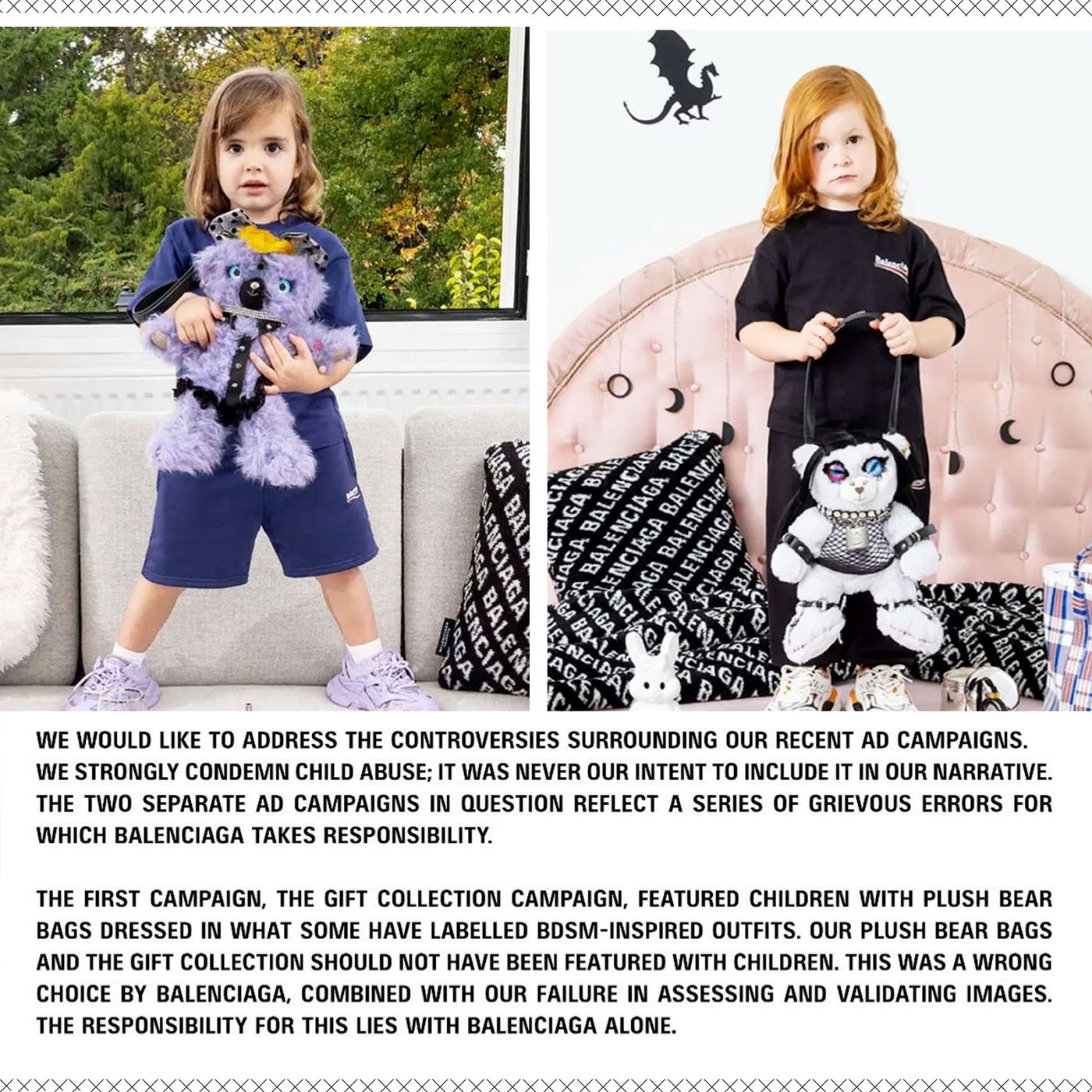 Balenciaga under fire for posing kids with BDSM props; blames it on the  photographer