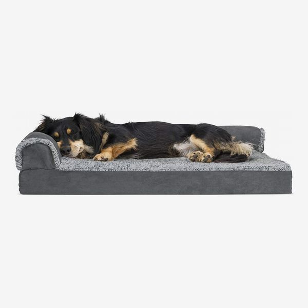 FurHaven Deluxe Chaise Faux Fur & Suede Pet Bed