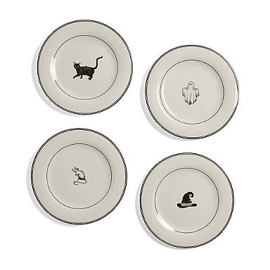 Grandin Road Halloween Icon Plates (Set of 4)