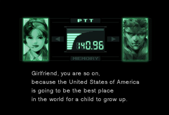 I found this opening line of Metal Gear 2: Solid Snake rather