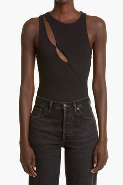 K.NGSLEY Gender Inclusive R3 Cutout Ribbed Stretch Cotton Tank