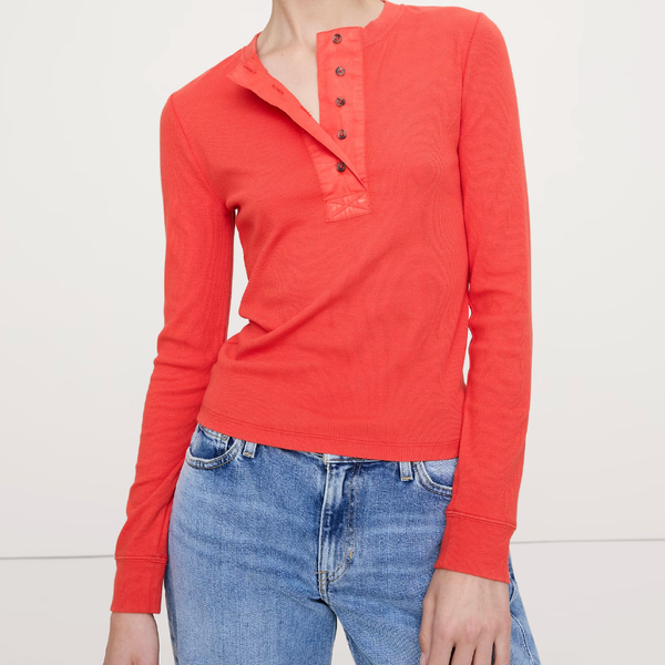 Banana Republic Ribbed Henley T-Shirt