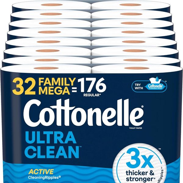 Cottonelle Ultra Clean Toilet Paper with Active CleaningRipples - 32 Pack