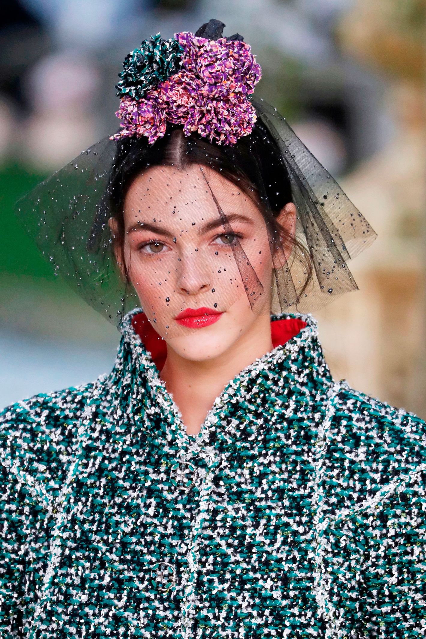 Chanel Creates Flower Veils for Couture 2018 Show
