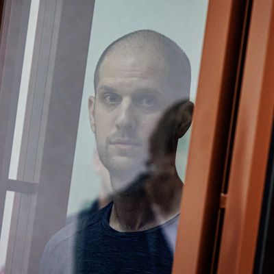 Wall Street Journal reporter Evan Gershkovich at his sentencing on July 19.