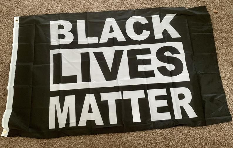 Black Lives Matter Garden Flag Stop Racism Support Fist House Yard Banner 