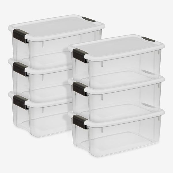 Sterilite 6-Pack Ultra Latching Storage Bins with Lids, 18 Quart