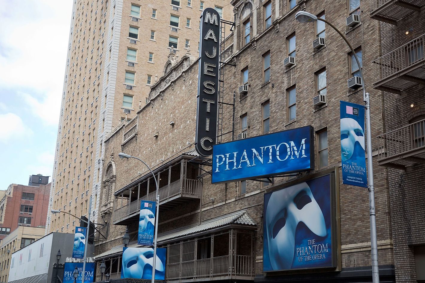 Exterior of the Majestic Theatre, Manhattan, New York, USA