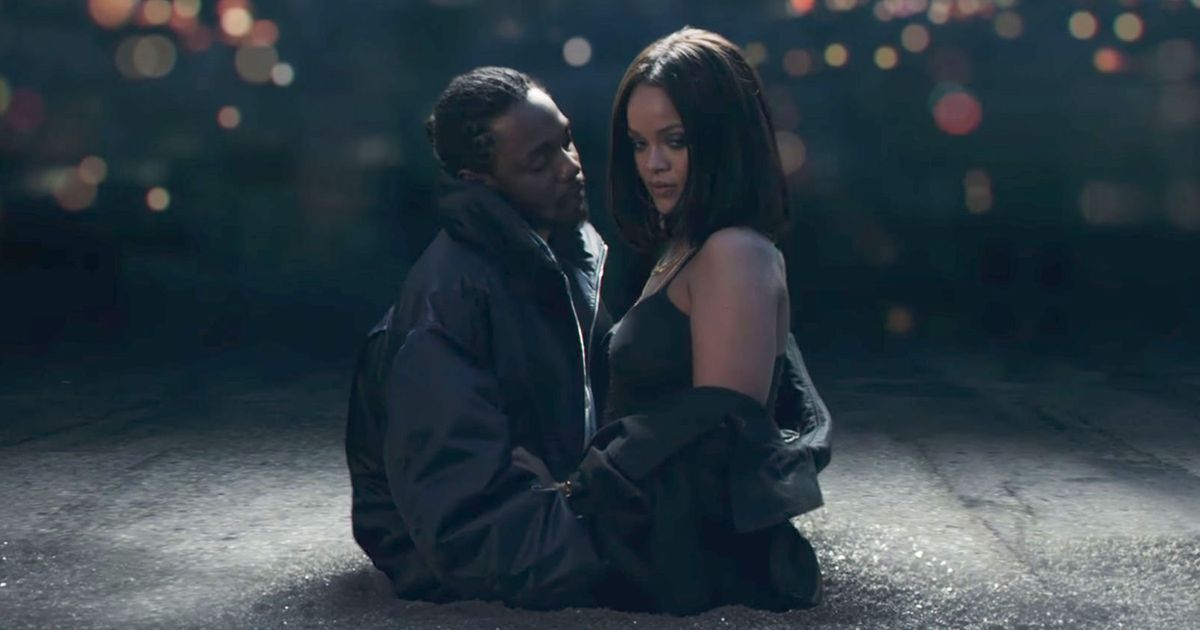 肯德里克拉馬爾 (Kendrick Lamar) 的“忠誠”視頻 GIF 指南，以野蠻蕾哈娜 (Rihanna) 為主角