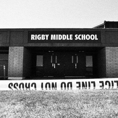 Rigby Middle School, where a sixth-grade girl shot two students and a custodian.