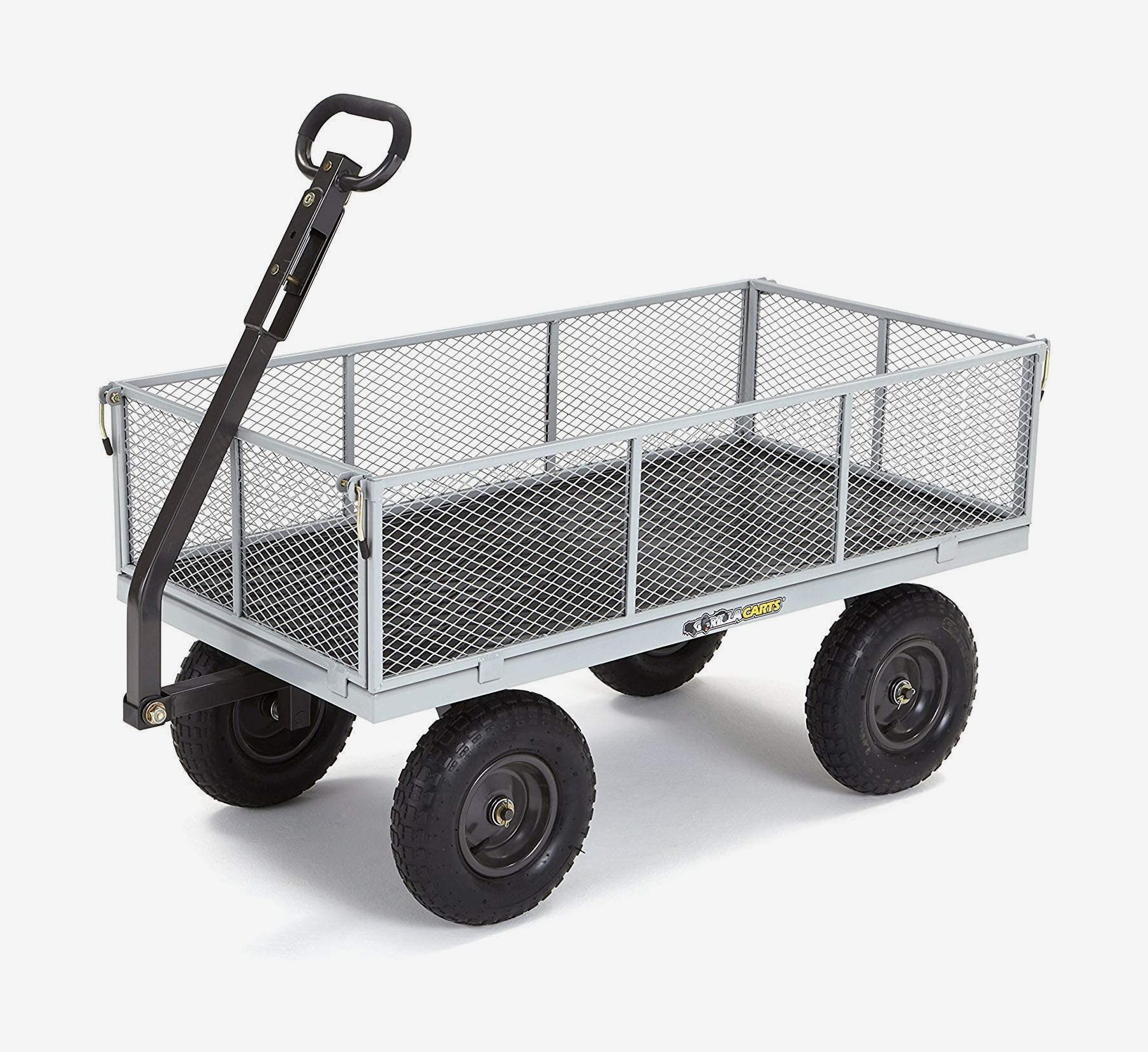 1400 com. Тележка Gorilla Carts. Тележка грузовая Nord Garden Cart. Тележка со съемными бортами. Тележка сетчатая для перевозки.